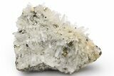 Gleaming, Striated Pyrite and Quartz on Sphalerite - Peru #233419-1